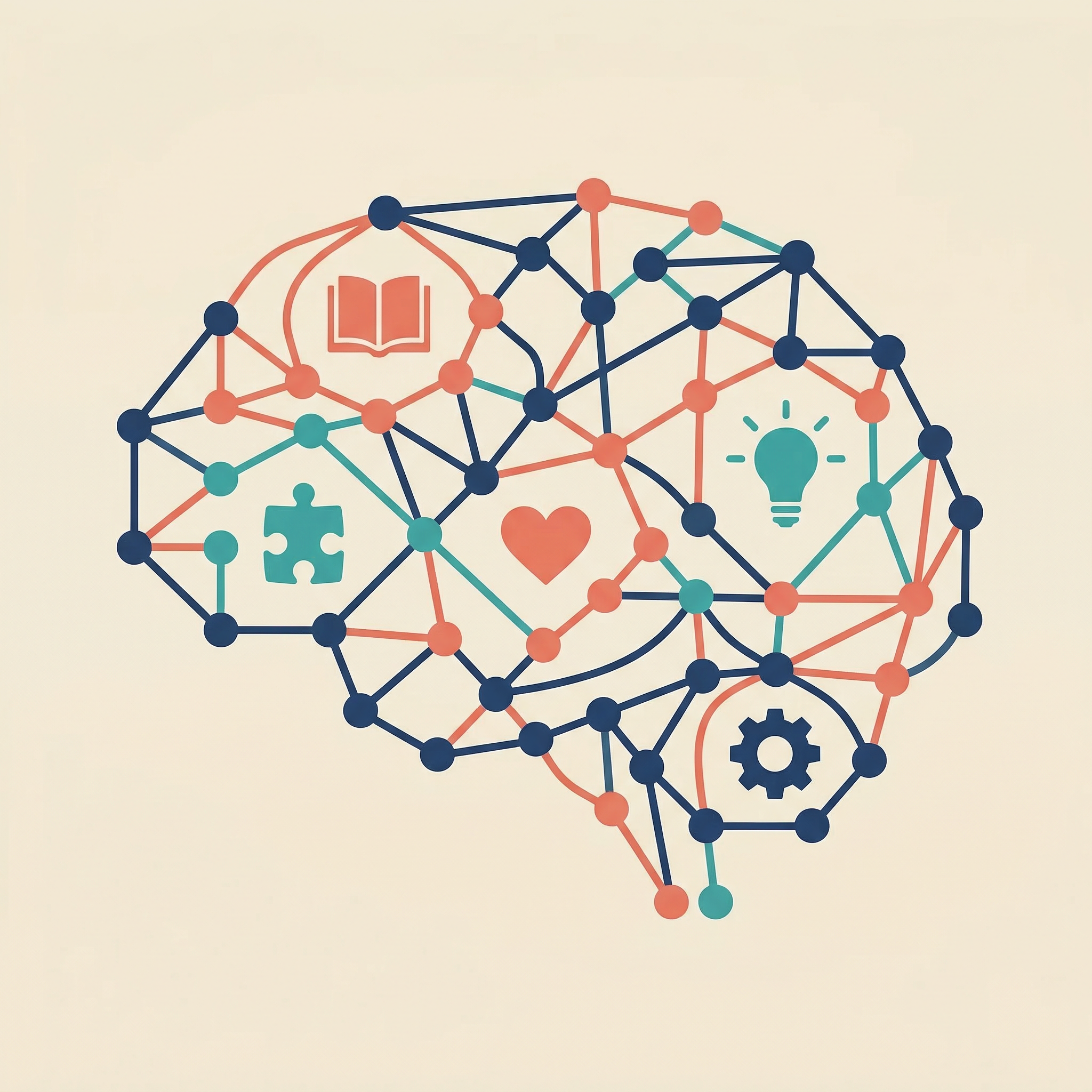 Illustration des connexions cérébrales et des processus d'apprentissage